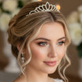 Gold Strass Diadem – elegante Tiara für Hochzeit, Braut & Abiball | ONDEGO®