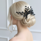 Schwarzer Haarkamm mit Glasschliffperlen – Eleganter Haarschmuck für festliche Anlässe | ONDEGO®