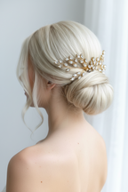 Haarkamm Strass Gold – Eleganter Brautschmuck mit Glanz | ONDEGO®