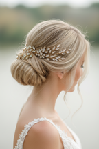 Haarkamm Strass Gold – Eleganter Brautschmuck mit Glanz | ONDEGO®