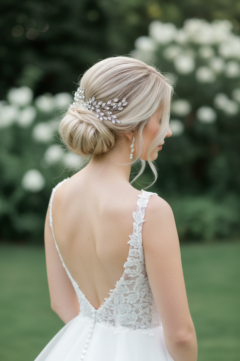 Haarkamm Strass Silber – Eleganter Brautschmuck mit Glanz | ONDEGO®