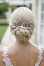 Haarkamm Strass Silber – Eleganter Brautschmuck mit Glanz | ONDEGO®