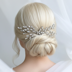 Haarkamm Strass Silber – Eleganter Brautschmuck mit Glanz | ONDEGO®