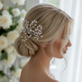Haarkamm Passion – Ivory Perlen & Kristalle | Silber | ONDEGO®