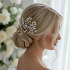 Haarkamm Passion – Ivory Perlen & Kristalle | Silber | ONDEGO®