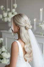 Haarkamm Passion – Ivory Perlen & Kristalle | Silber | ONDEGO®
