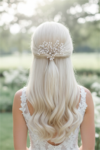 Haarkamm Passion – Ivory Perlen & Kristalle | Silber | ONDEGO®