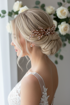 Haarkamm Strass Rosegold – Eleganter Brautschmuck mit Glanz | ONDEGO®