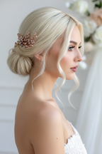 Haarkamm Strass Rosegold – Eleganter Brautschmuck mit Glanz | ONDEGO®