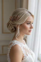 Haarkamm Strass Rosegold – Eleganter Brautschmuck mit Glanz | ONDEGO®
