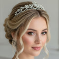 Silber Strass Diadem – florale Tiara für Braut & Hochzeit | ONDEGO®