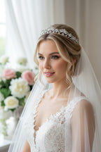 Silber Strass Diadem – große Tiara für Hochzeit, Braut, Ball & Geburtstag | ONDEGO®