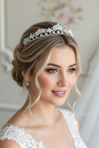 Silber Strass Diadem – große Tiara für Hochzeit, Braut, Ball & Geburtstag | ONDEGO®