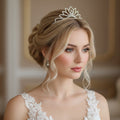 Gold Strass Diadem – große Tiara für Hochzeit, Königin Kostüm & Prinzessin | ONDEGO®