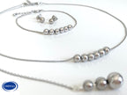 Silbernes Rückenkette Schmuckset – dezentes 4-teiliges Set für Braut & besondere Anlässe | ONDEGO®
