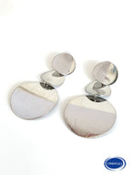 Silber Statement Ohrringe Damen – Große Hängeohrringe mit Plättchen Design | ONDEGO®