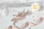 Haarkamm Strass Rosegold – Eleganter Brautschmuck mit Glanz | ONDEGO®
