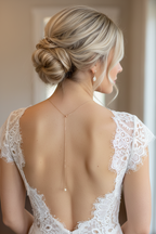 Rosegold Schmuckset mit Perlen – elegantes 2-in-1 Rückenkette-Set für Braut & besondere Anlässe | ONDEGO®