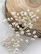 Haarkamm Passion – Ivory Perlen & Kristalle | Silber | ONDEGO®