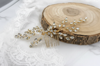 Haarkamm Strass Gold – Eleganter Brautschmuck mit Glanz | ONDEGO®