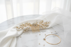 Haarkamm Strass Gold – Eleganter Brautschmuck mit Glanz | ONDEGO®