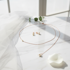 Rosegold Schmuckset mit Perlen – elegantes 2-in-1 Rückenkette-Set für Braut & besondere Anlässe | ONDEGO®