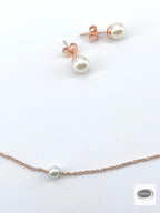 Rosegold Schmuckset mit Perlen – elegantes 2-in-1 Rückenkette-Set für Braut & besondere Anlässe | ONDEGO®
