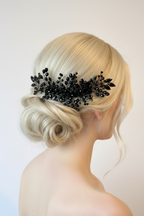 Haarkamm Schwarz – Glasschliffperlen | Gothic & Elegant | ONDEGO®
