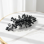 Haarkamm Schwarz – Glasschliffperlen | Gothic & Elegant | ONDEGO®