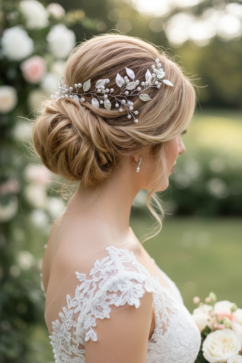 Vintage Haardraht Blätter Silber Brautschmuck Hochzeit Haarschmuck – ONDEGO®