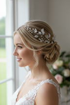 Vintage Haardraht Blätter Silber Brautschmuck Hochzeit Haarschmuck – ONDEGO®