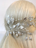 Vintage Haardraht Blätter Silber Brautschmuck Hochzeit Haarschmuck – ONDEGO®