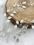 Vintage Haardraht Blätter Silber Brautschmuck Hochzeit Haarschmuck – ONDEGO®