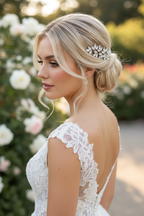 Haarkamm Strass Silber – Flexibler Brautschmuck | ONDEGO®