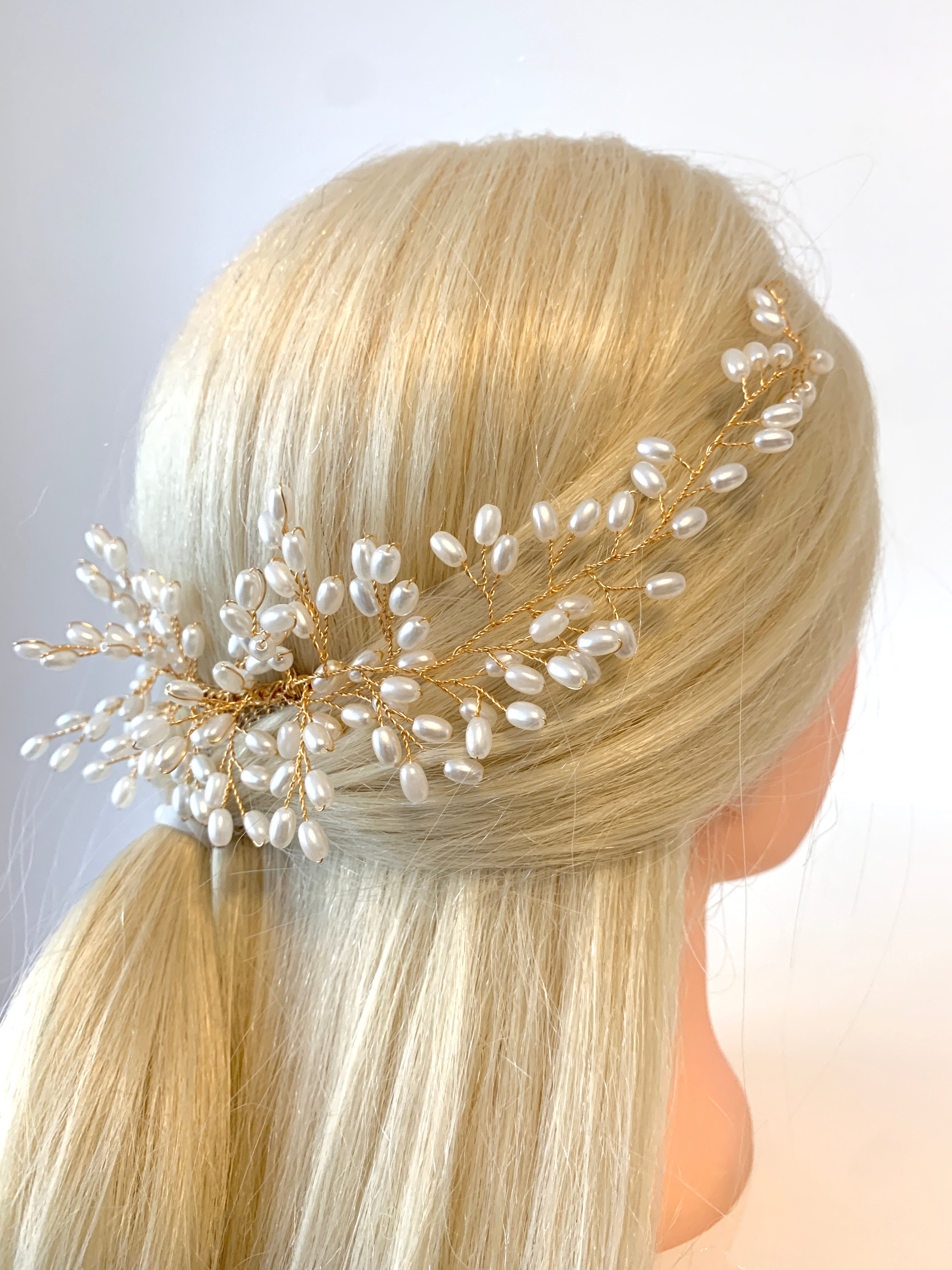 Haarkamm Leonie Gold – Ivory Perlen Haarschmuck | ONDEGO®