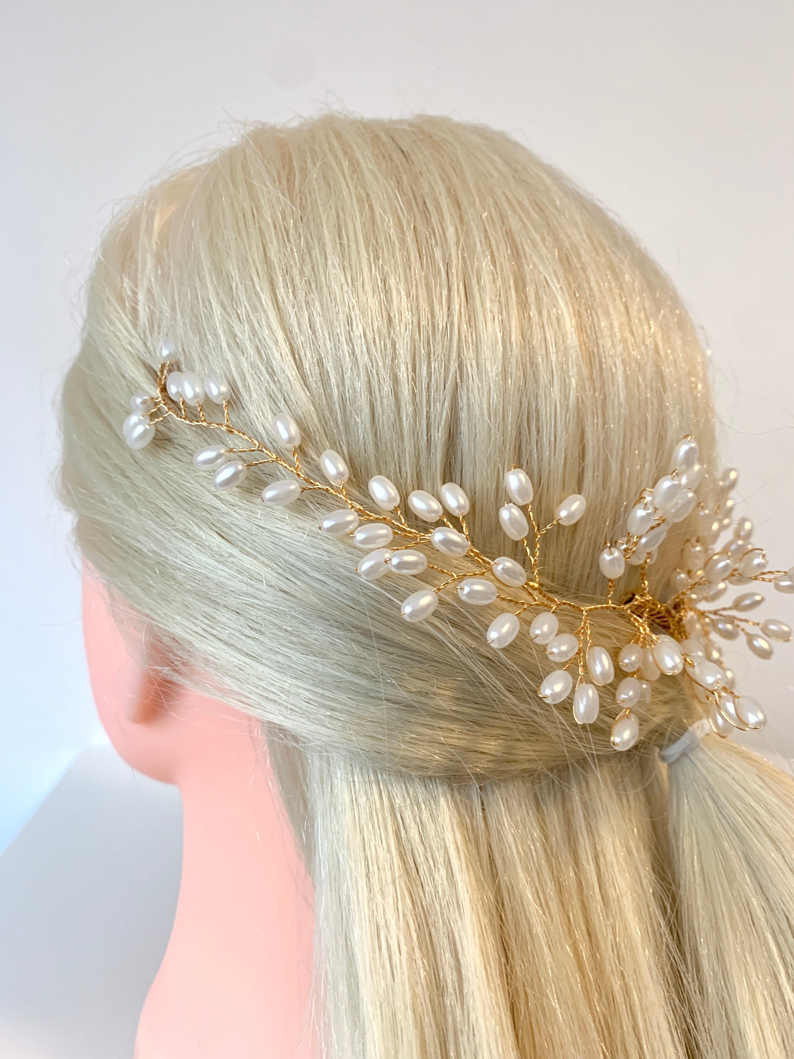 Haarkamm Leonie Gold – Ivory Perlen Haarschmuck | ONDEGO®