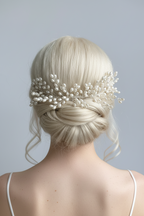 Haarkamm Vivi – Silber Haarschmuck mit Ivory Perlen | ONDEGO®