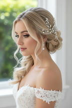 Haarkamm Ivory – Perlen & Kristall Haarschmuck in Silber | ONDEGO®