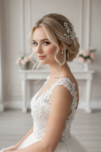 Haarkamm Ivory – Perlen & Kristall Haarschmuck in Silber | ONDEGO®