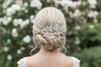 Haarkamm Ivory – Perlen & Kristall Haarschmuck in Silber | ONDEGO®