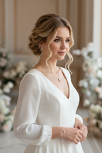 Perlen Silber Blätter Schmuckset – luxuriöses 3-teiliges Set mit Zirkonia | ONDEGO®