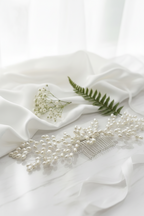 Haarkamm Vivi – Silber Haarschmuck mit Ivory Perlen | ONDEGO®