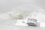 Haarkamm Ivory – Perlen & Kristall Haarschmuck in Silber | ONDEGO®