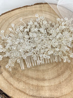 Haarkamm XXL Kristall – Silber Haarschmuck mit Glasschliffperlen | ONDEGO®
