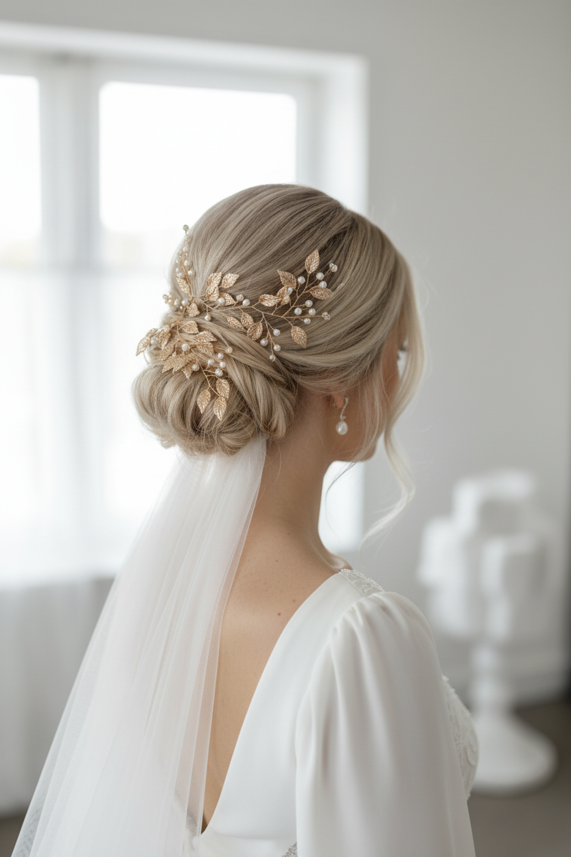 Vintage Haardraht Blätter Gold Brautschmuck Hochzeit Haarschmuck – ONDEGO®