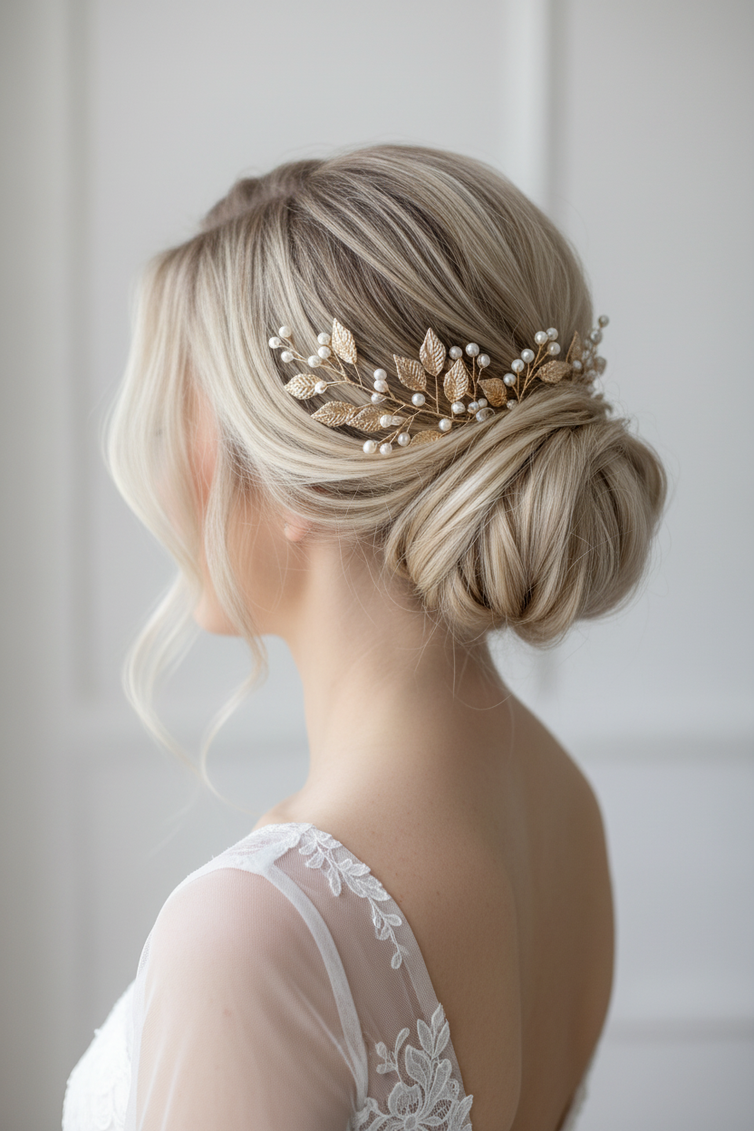 Vintage Haardraht Blätter Gold Brautschmuck Hochzeit Haarschmuck – ONDEGO®