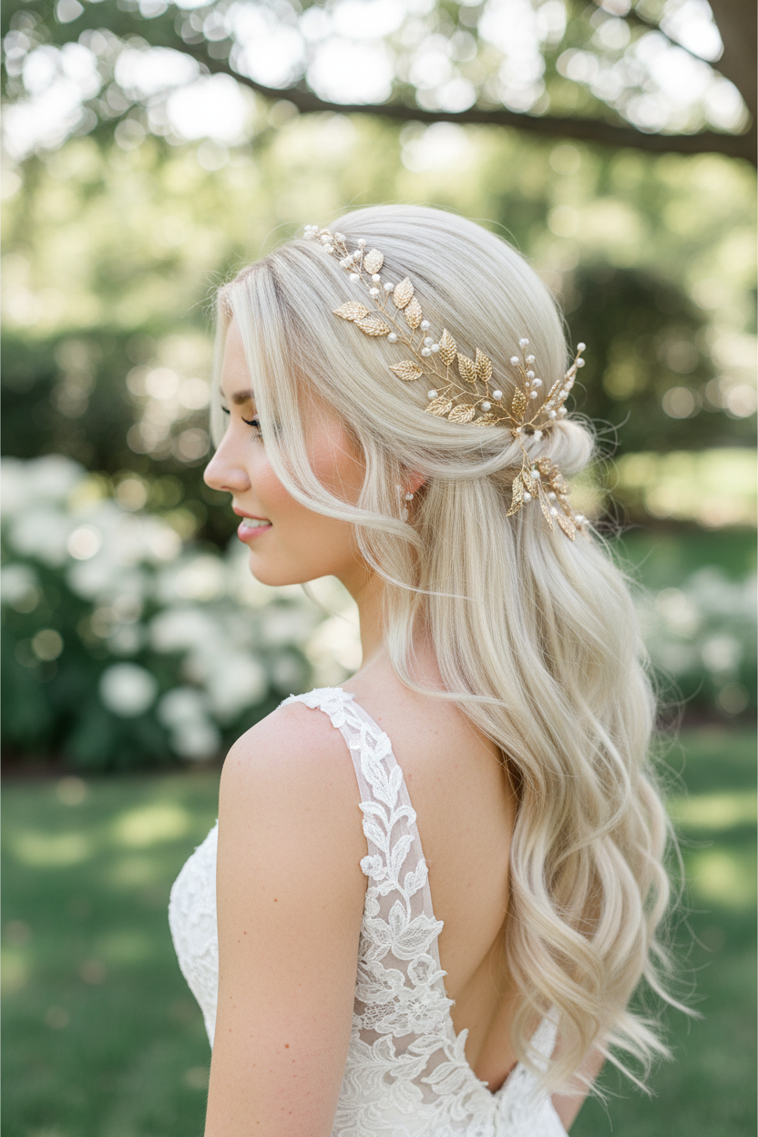 Vintage Haardraht Blätter Gold Brautschmuck Hochzeit Haarschmuck – ONDEGO®
