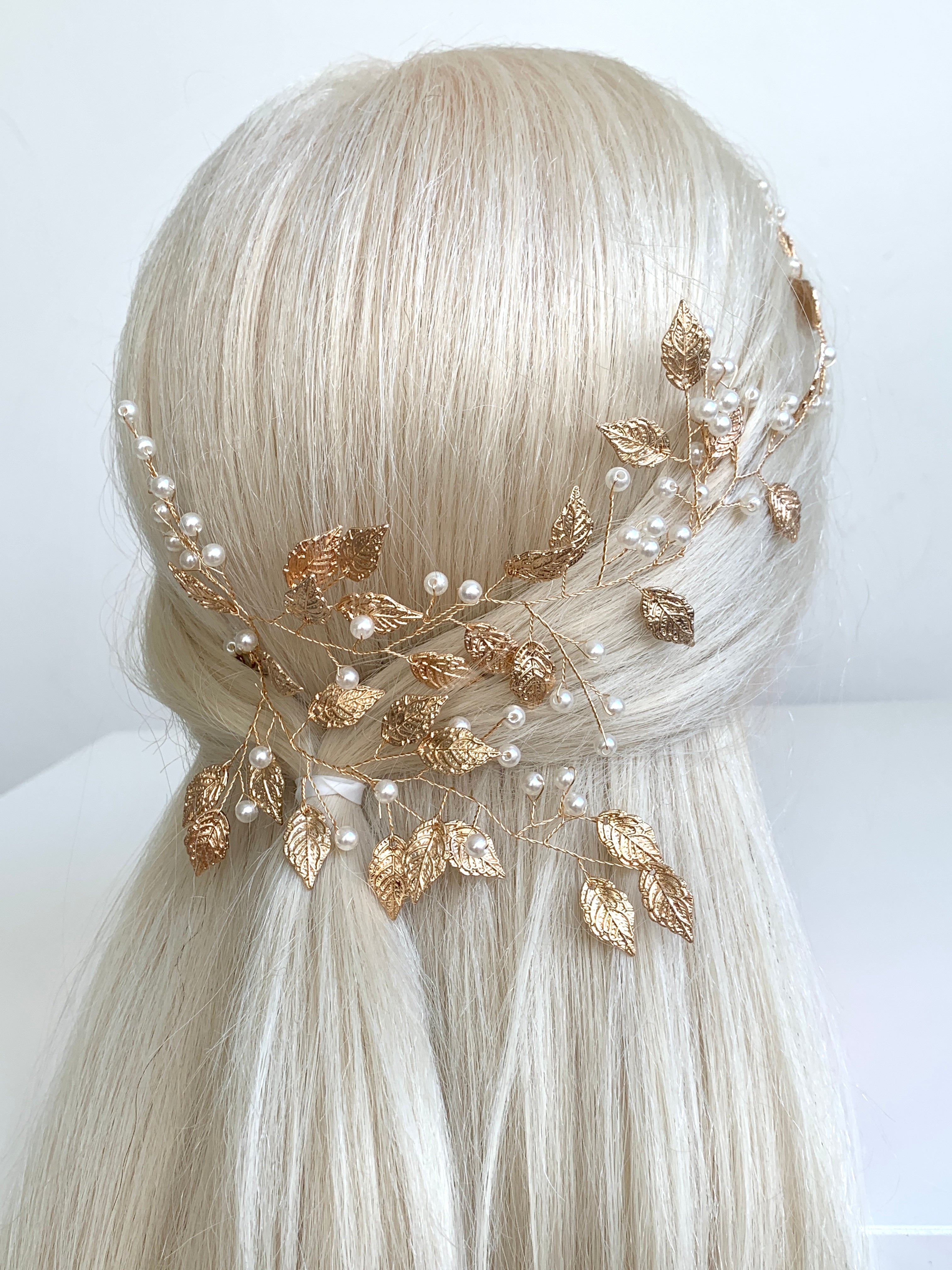 Vintage Haardraht Blätter Gold Brautschmuck Hochzeit Haarschmuck – ONDEGO®