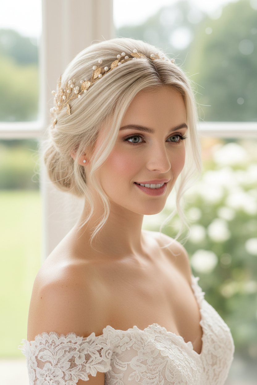 Vintage Haardraht Blätter Gold Brautschmuck Hochzeit Haarschmuck – ONDEGO®