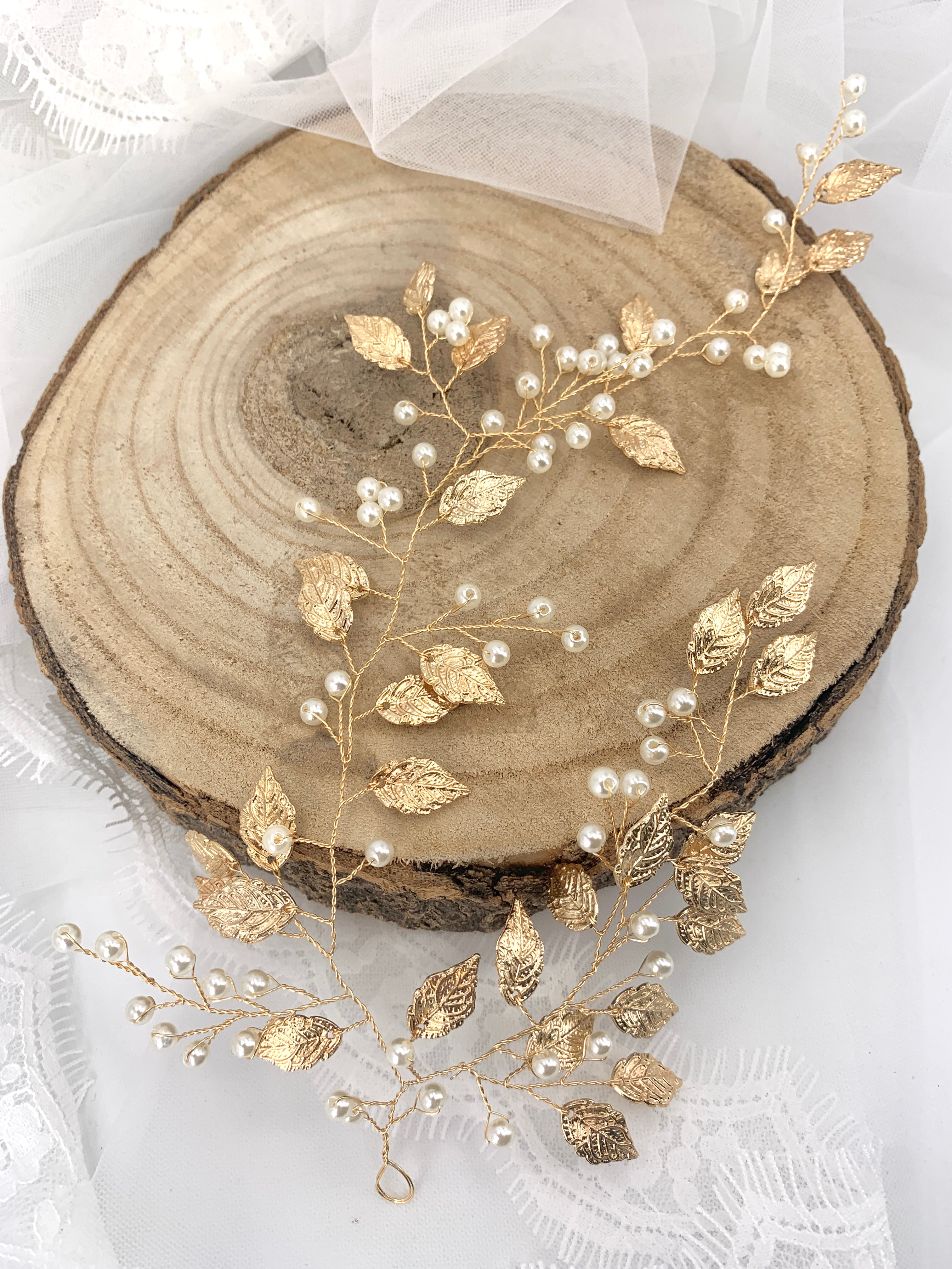 Vintage Haardraht Blätter Gold Brautschmuck Hochzeit Haarschmuck – ONDEGO®